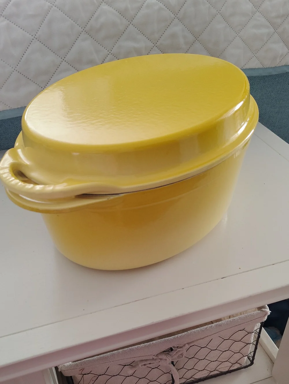 Le Creuset Dutch Oven With Grill Lid 2 In 1 Rare Soleil Color